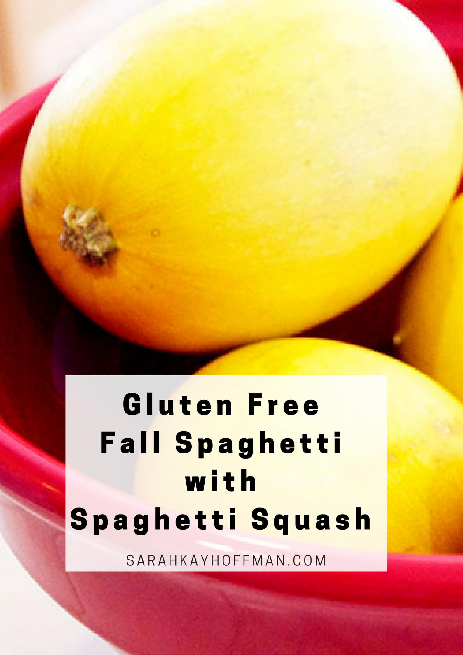 Gluten Free Fall Spaghetti with Spaghetti Squash sarahkayhoffman.com