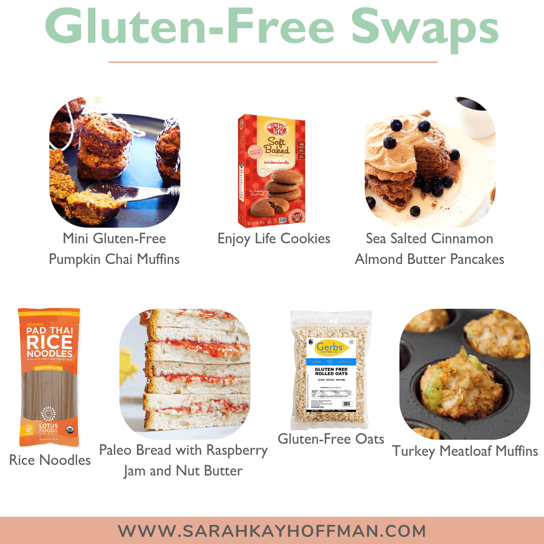 Gluten Free Swaps www.sarahkayhoffman.com #glutenfree #gfree #healthyliving