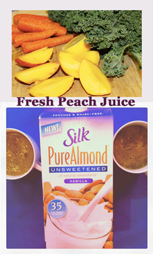 Fresh Peach Juice Collage