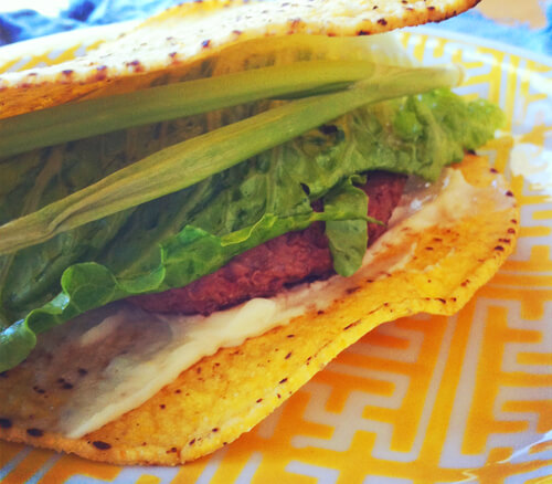 Gluten-Free Crunch Burger Closed-Faced
