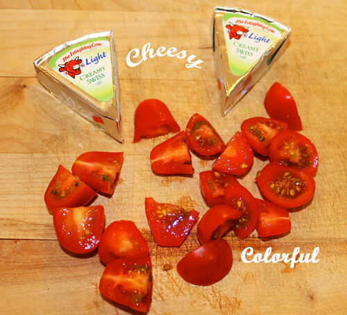 The Laughing Cow Cheese and Tomatoes