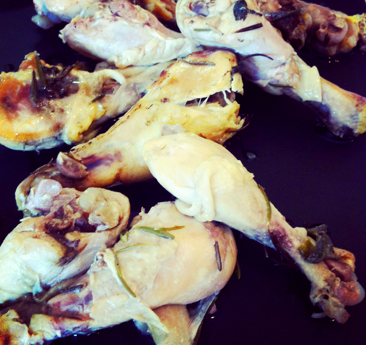Slow-Cooked Rosemary-Sage Chicken Legs
