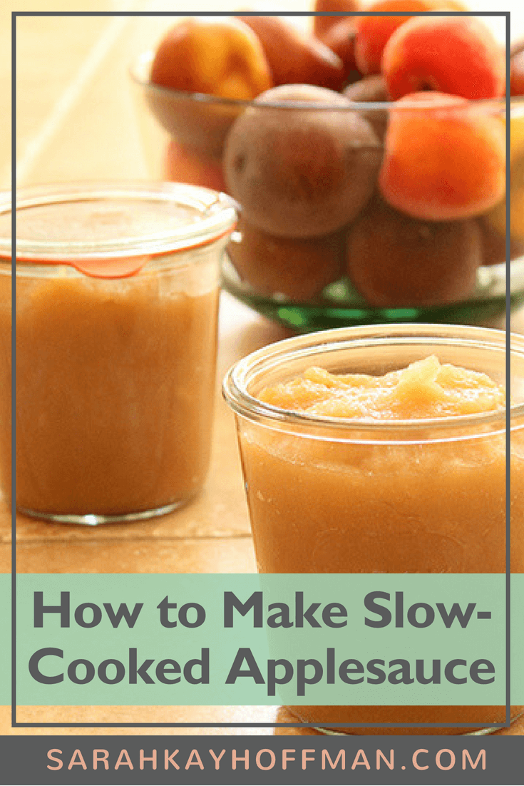 How to Make Slow Cooked Applesauce www.sarahkayhoffman.com #slowcooker #applesauce #dairyfree #glutenfree #fall #healthyliving