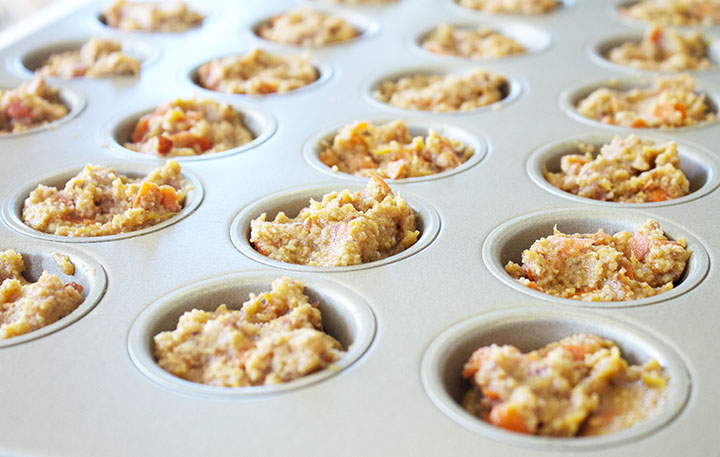 Batter for Mini Pumpkin-Chai Muffins #Glutenfree #grainfree #dairyfree #paleo www.agutsygirl.com
