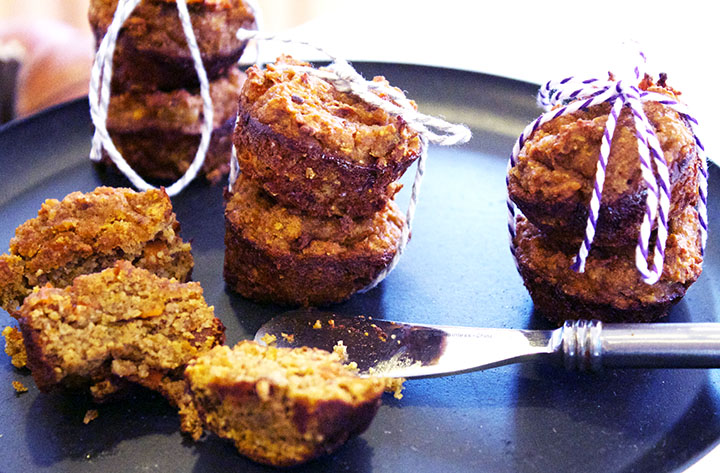 Mini Pumpkin-Chai Muffins #Glutenfree #grainfree #dairyfree #paleo www.agutsygirl.com