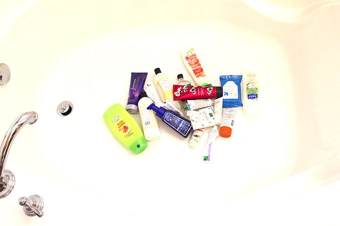 Junk Personal Care products. Throwing out. via www.agutsygirl.com