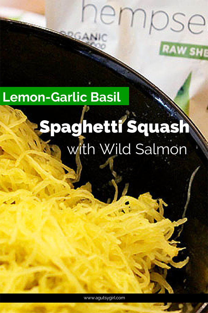 Lemon Garlic Basil Spaghetti Squash featuring Nutiva Organic Hemp sarahkayhoffman.com