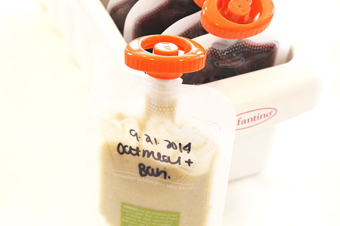 'Nanna Oatmeal. Squeeze Pouch to go. Fresh Squeezed Squeeze Station + 3 Baby Food Recipes www.agutsygirl.com