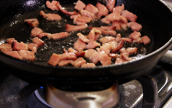 Bacon Frying Mini Bison-Bacon Meatballs gluten free dairy free unprocessed sarahkayhoffman.com recipe