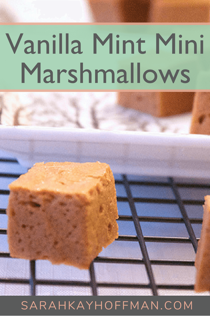 Vanilla Mint Mini Marshmallows www.sarahkayhoffman.com #holiday #marshmallows #glutenfree #recipe