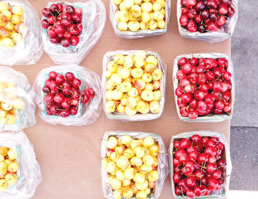 Farmers Market Cherries. New Lease on Life sarahkayhoffman.com