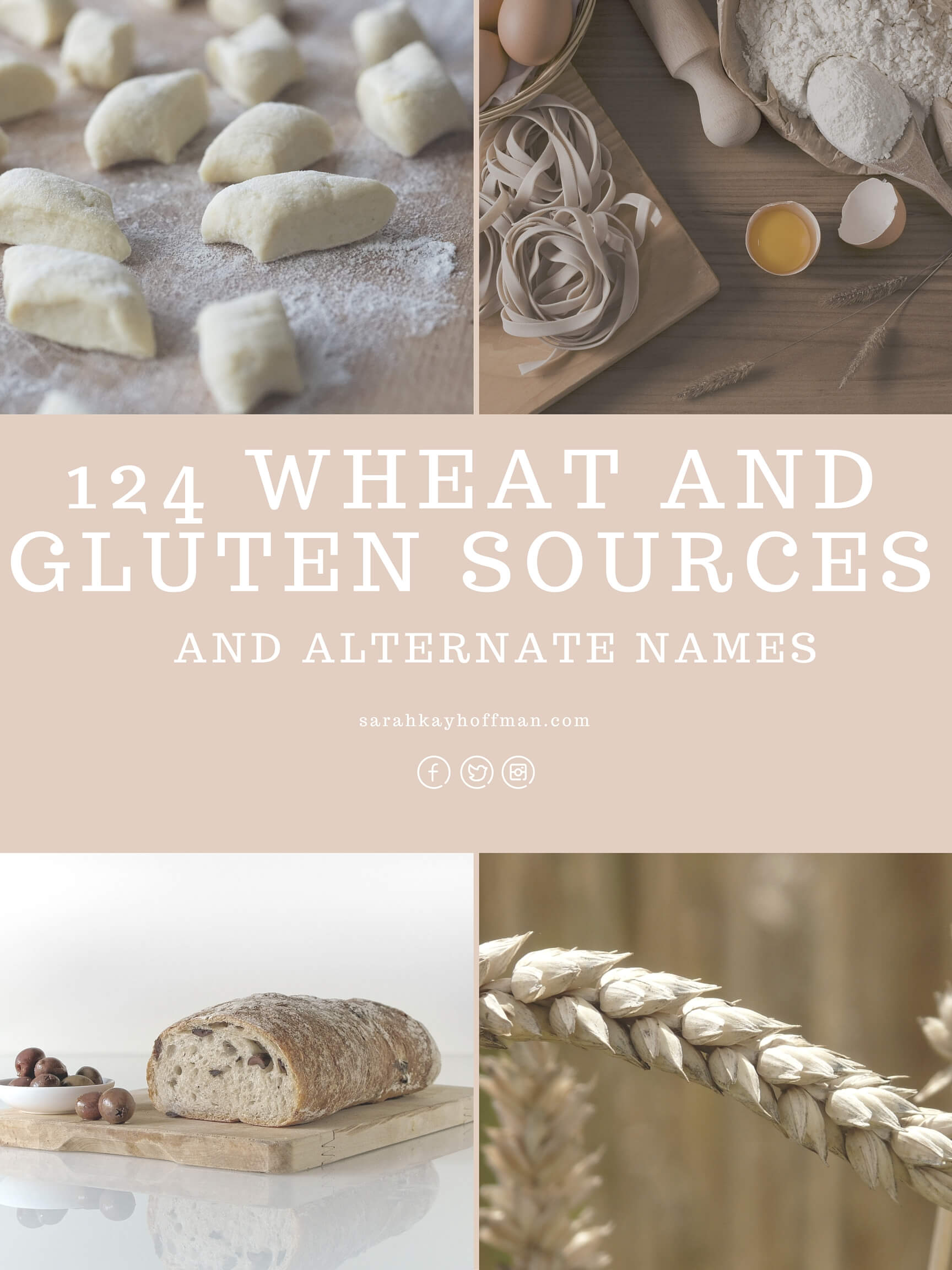 124 Wheat and Gluten Sources and Alternate Names sarahkayhoffman.com Help! I'm Gluten Free. Now What? 