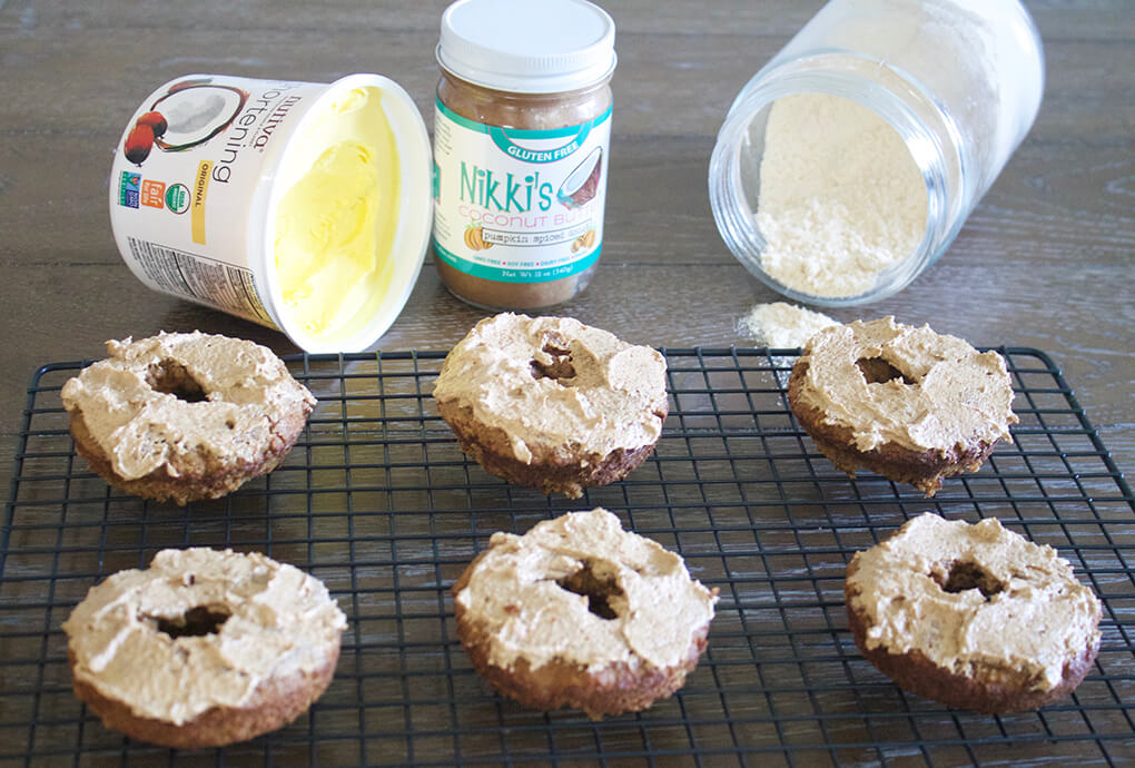 Pumpkin Spiced Donuts with a Pumpkin Spiced Frosting sarahkayhoffman.com Gluten Free