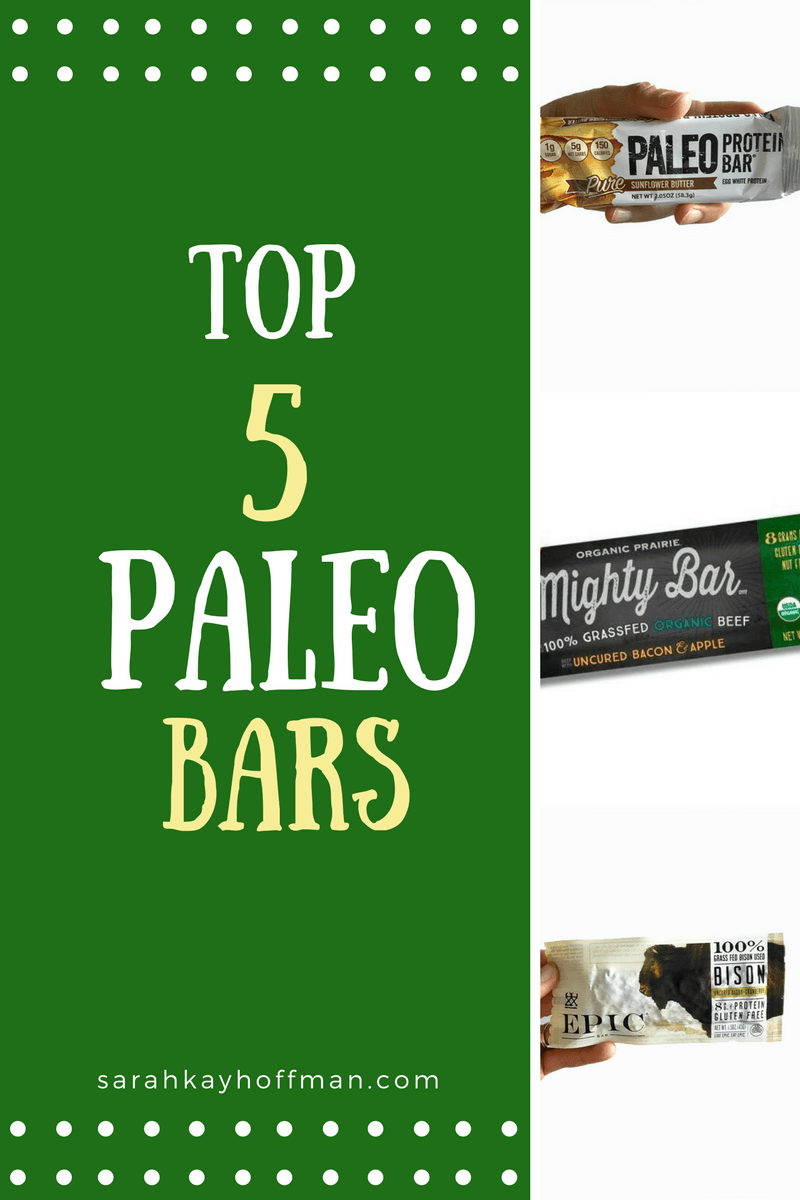 Top 5 Paleo Bars sarahkayhoffman.com Primal #Paleo #travel #paleosnacks #healthyliving
