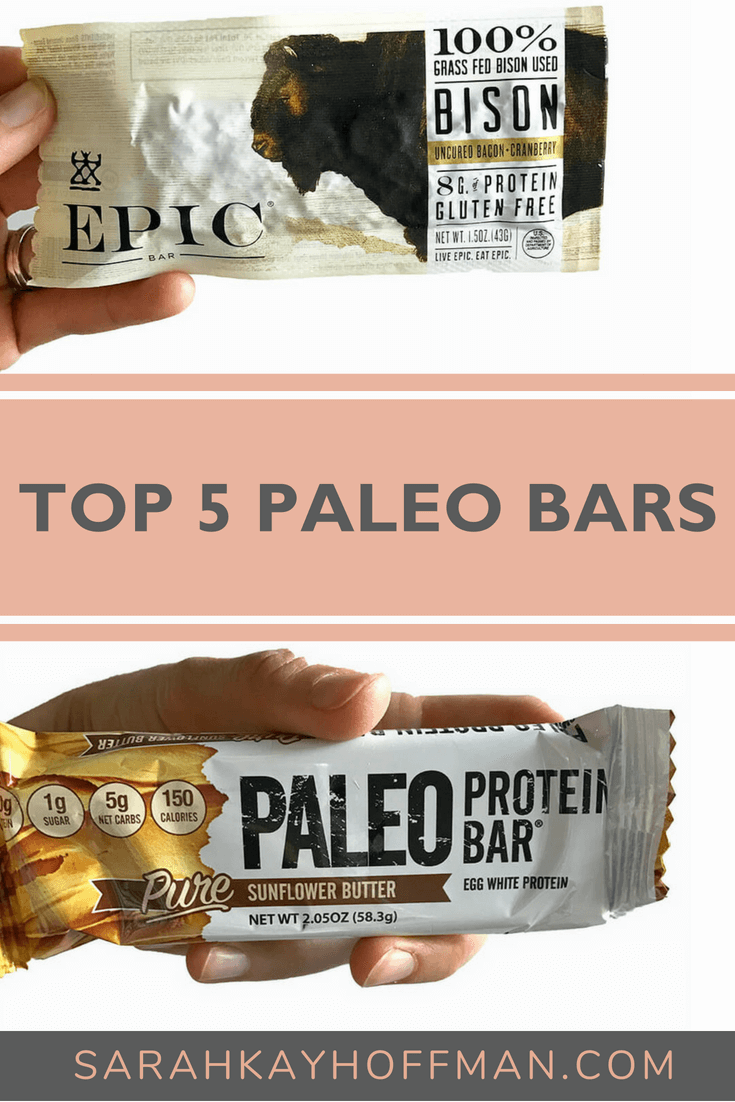 Top 5 Paleo Bars www.sarahkayhoffman.com #Paleo #travel #paleosnacks #healthyliving