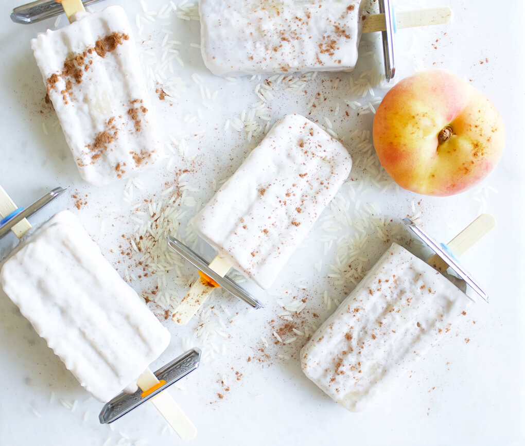 Vegan Donut Peach Rice Pudding Pop sarahkayhoffman.com Food Photography