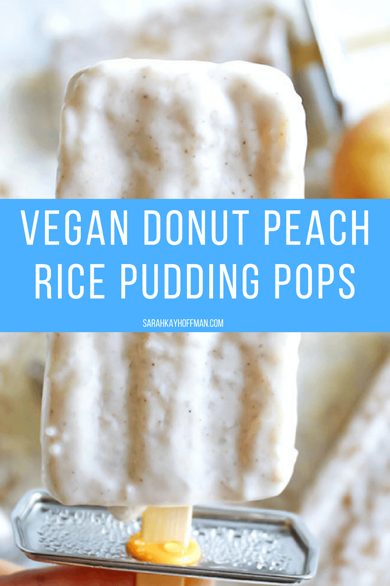 Vegan Donut Peach Rice Pudding Pops sarahkayhoffman.com