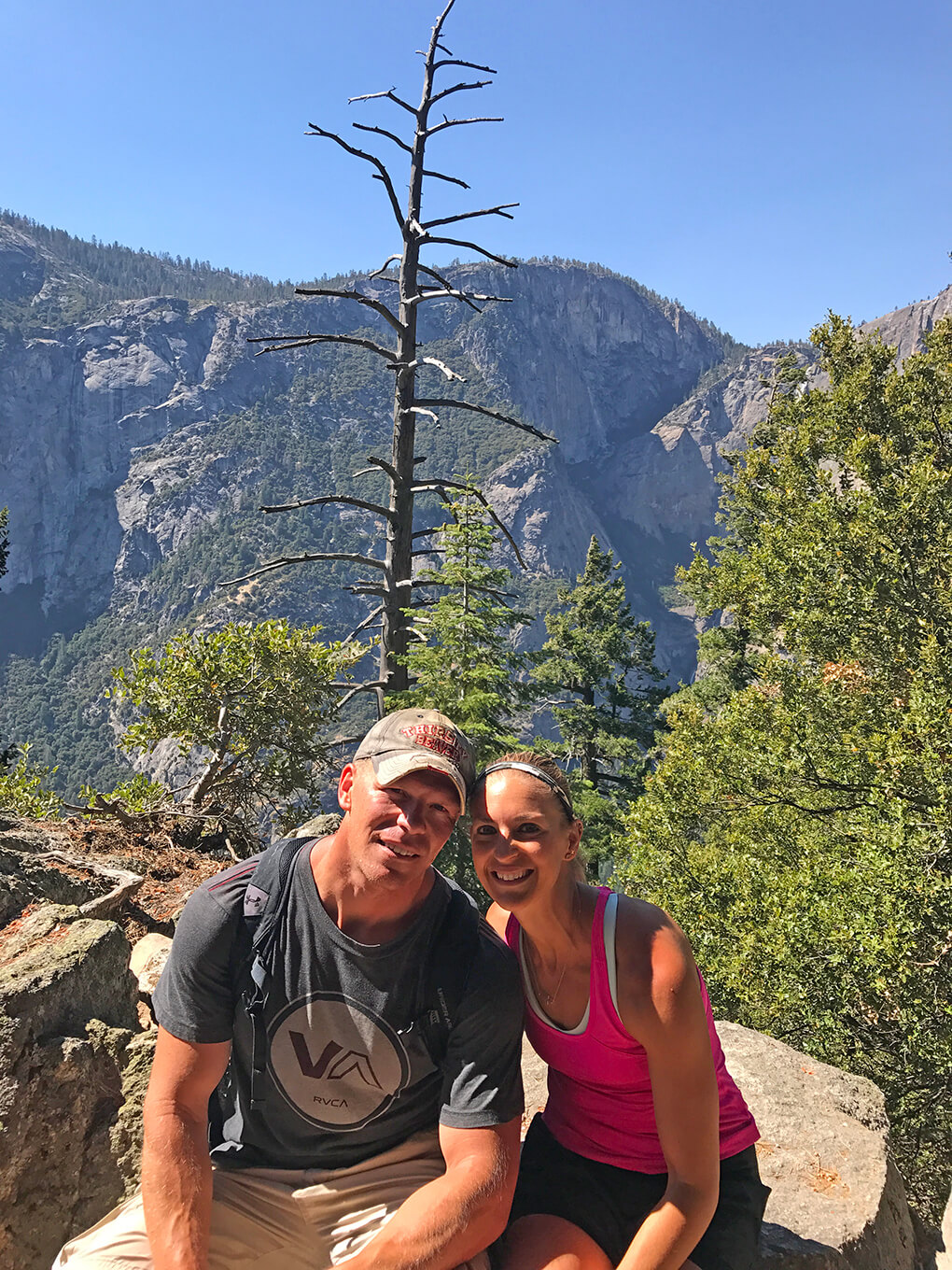 Hiking Yosemite sarahkayhoffman.com Ryan, SKH Glacier Point hike