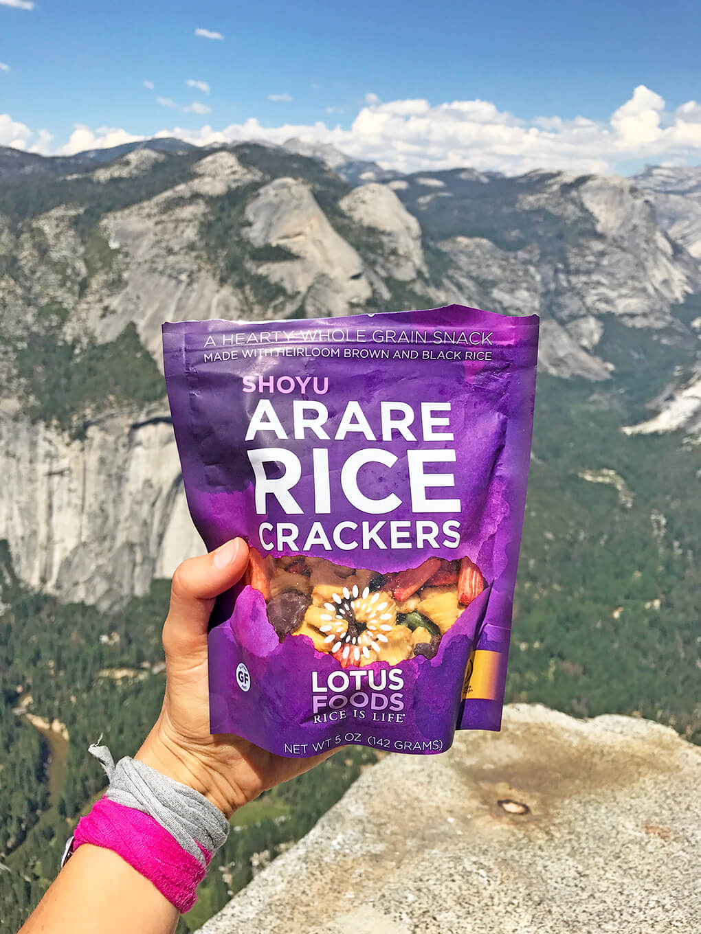 Hiking Yosemite sarahkayhoffman.com Snacks Shoyu Lotus Foods Arare Crackers