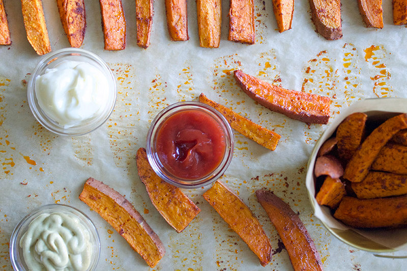 Comfort Spicy Sweet Potato Fries sarahkayhoffman.com Gluten Free