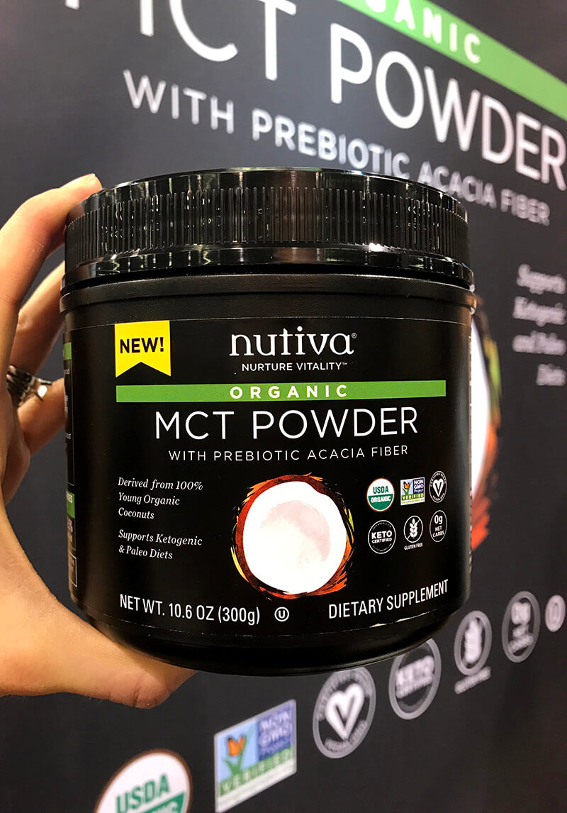 Top 29 2018 Expo West Finds www.sarahkayhoffman.com Nutiva Organic MCT Powder keto