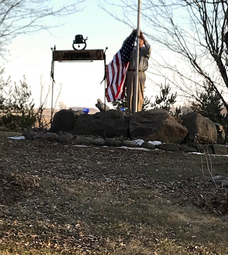 April 2018 Catch Up Over Bone Broth www.sarahkayhoffman.com dad American flag spring 2018