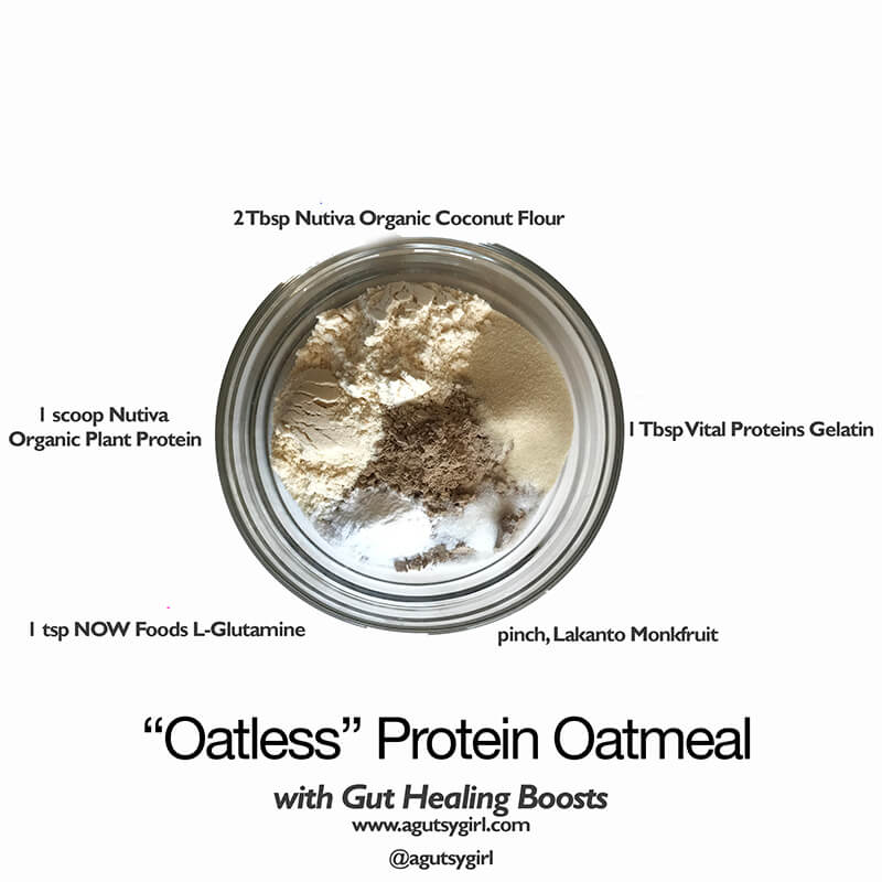 Oatless Protein Oatmeal www.sarahkayhoffman.com gut-healing