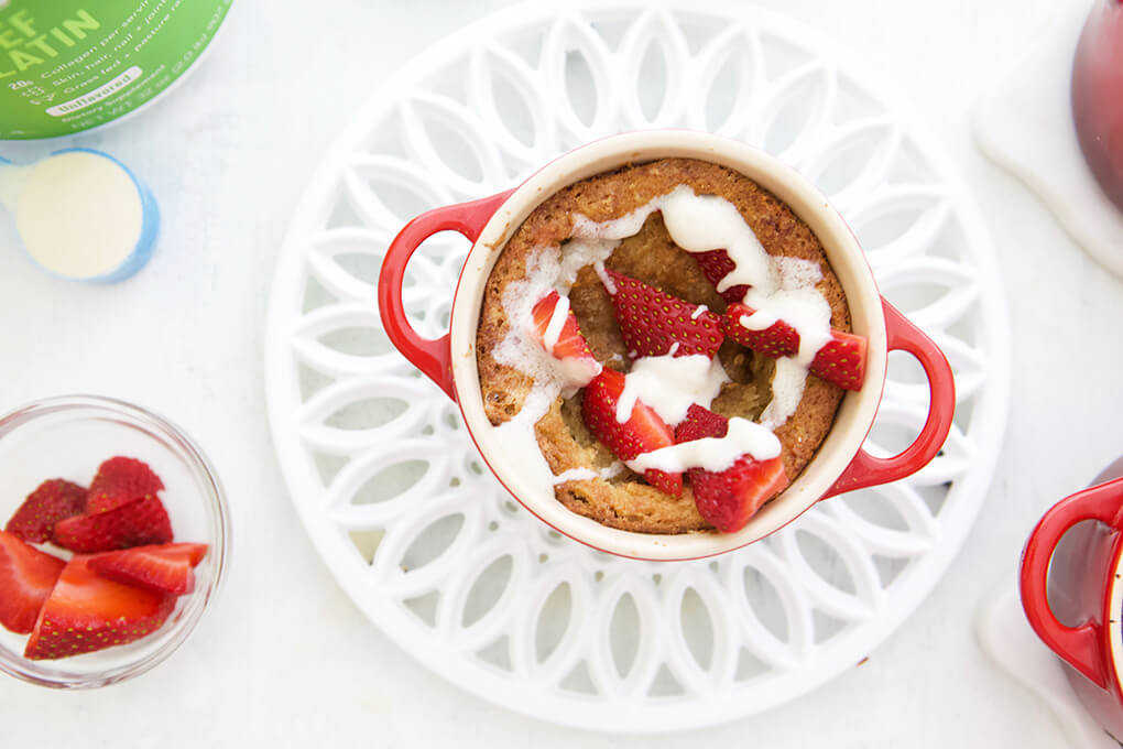 Strawberry Shortcake for One www.sarahkayhoffman.com #paleo #lowfodmap #healthyliving #recipe mug cake #mugcake