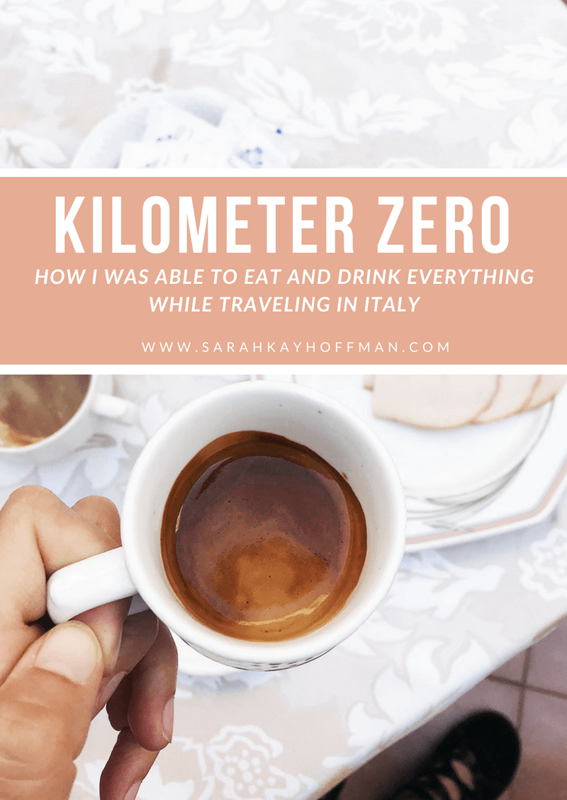 Kilometer Zero www.sarahkayhoffman.com How I ate everything in Italy #healthyliving #guthealth #italy #travel #lifestyleblogger