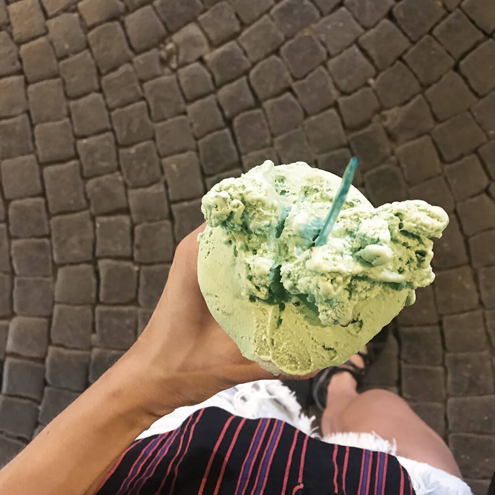 Kilometer Zero www.sarahkayhoffman.com SKH Italy gelato #travel #italy #glutenfree