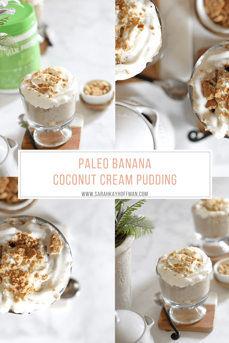 Paleo Banana Coconut Cream Pudding Vital Proteins Beef Gelatin www.sarahkayhoffman.com #paleo #paleorecipe #healthyliving #dairyfree #pudding