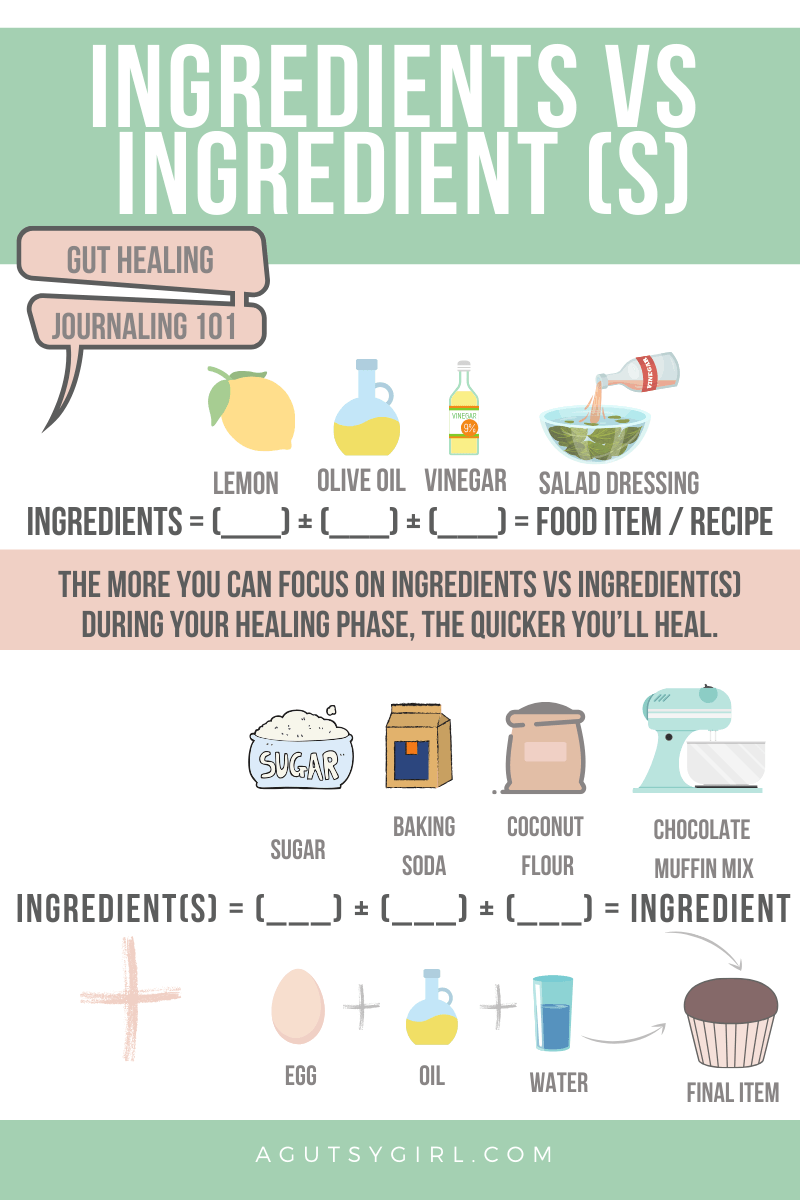 Ingredients vs Ingredient(s) agutsygirl.com #leakygut #guthealth #journaling #ingredients