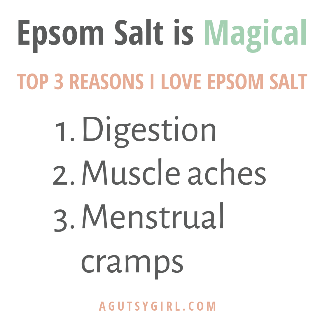 IG Epsom Salt is Magical agutsygirl.com gut health digestion #guthealing #epsomsalt #stressfree