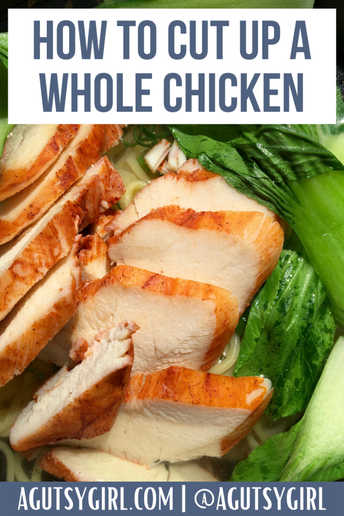How to Cut Up a Whole Chicken agutsygirl.com #whole30 #wholechicken #guthealth