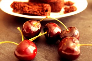 Cherries Chocolate-Cherry Brownies with a Choclate-Cherry Sauce #glutenfree #grainfree #dairyfree www.agutsygirl.com