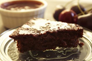 Chocolate-Cherry Brownies with a Choclate-Cherry Sauce #glutenfree #grainfree #dairyfree www.agutsygirl.com