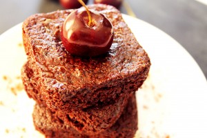 Chocolate-Cherry Brownies with a Choclate-Cherry Sauce #glutenfree #grainfree #dairyfree www.sarahkayhoffman.com An Organic and Clean Eating Habit