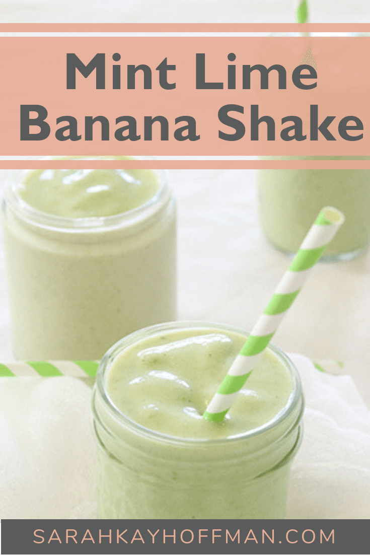 Mint Lime Banana Shake www.sarahkayhoffman.com #dairyfree #guthealth #healthyliving #Paleo