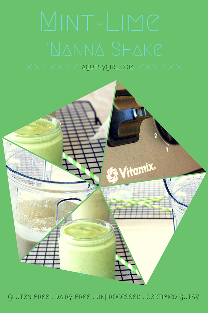 Mint-Lime 'Nanna Shake with Vitamix 300 via www.agutsygirl.com