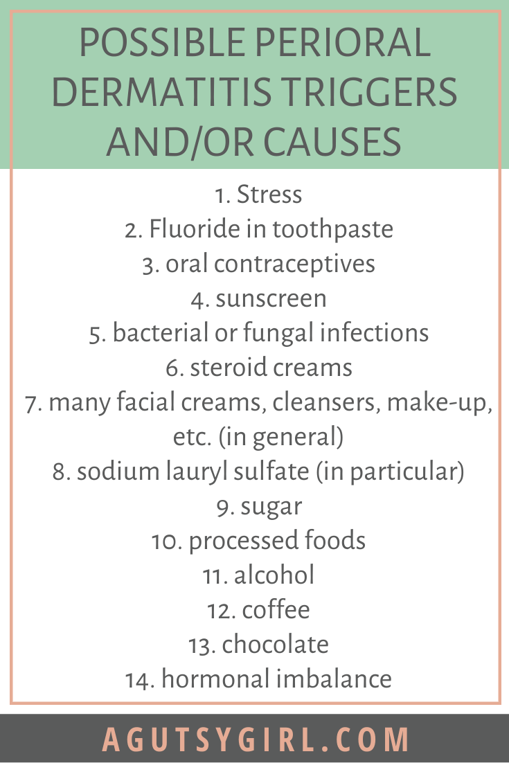 Perioral Dermatitis What is it causes triggers gut health healing agutsygirl.com #skin #acne #dermatitis #guthealth #hormones