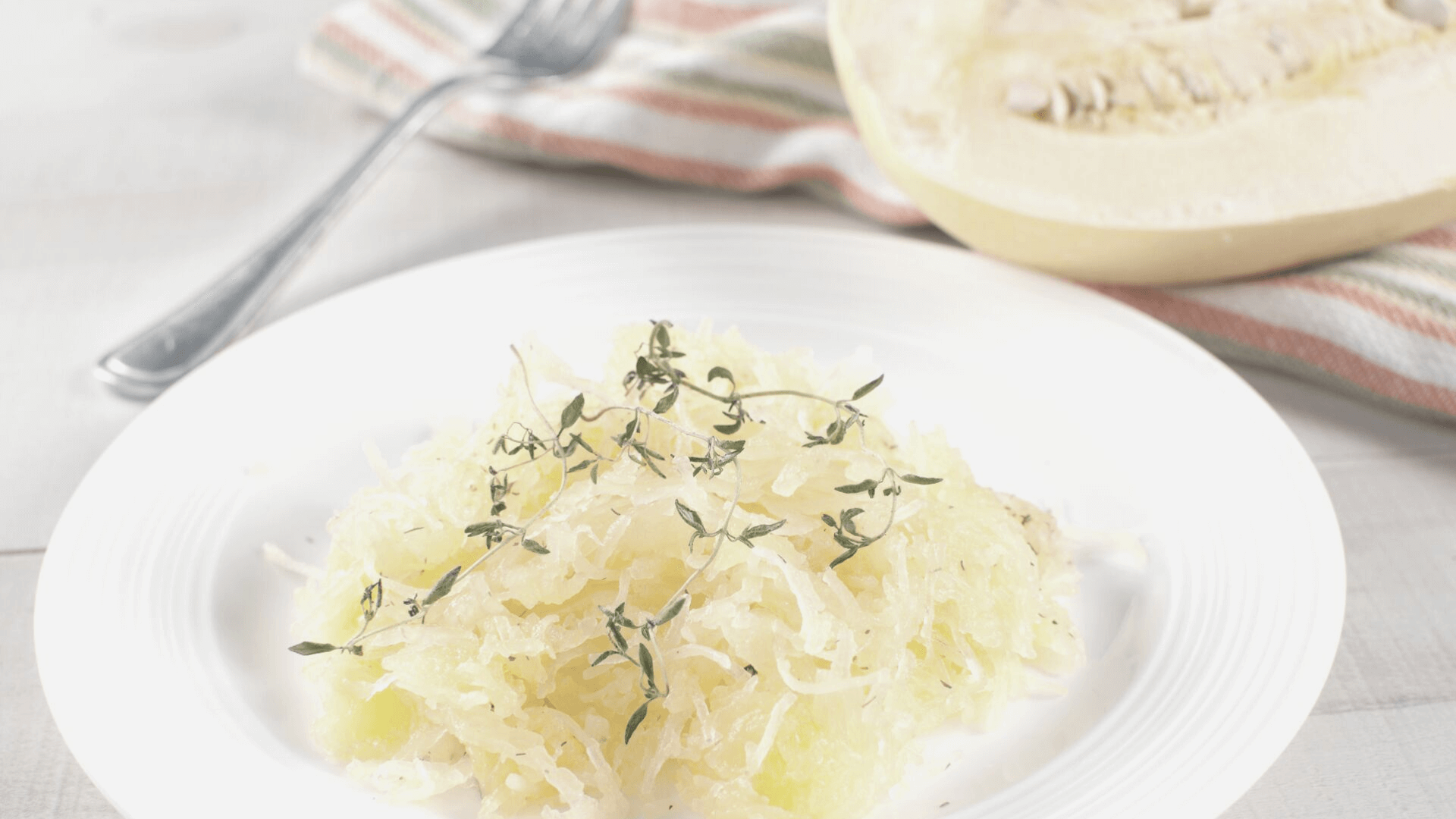 Lemon Garlic Basil Spaghetti Squash featuring Nutiva Organic Hemp
