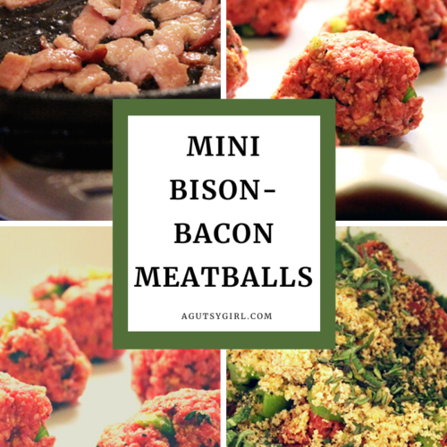 Mini Bison Meatball Recipe agutsygirl.com #meatballs #paleo
