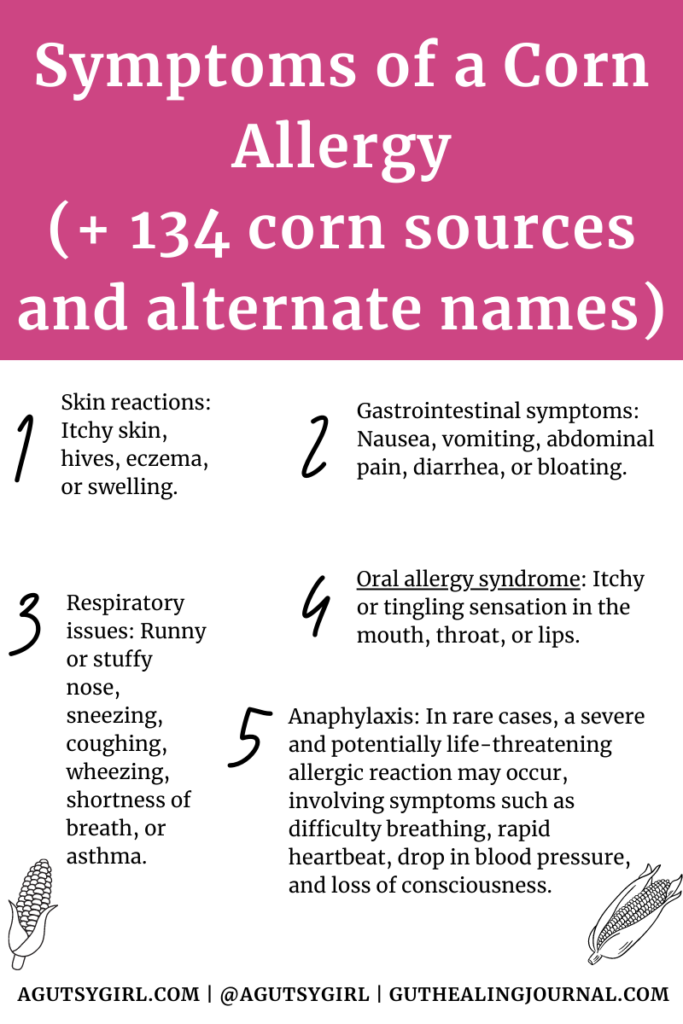 Symptoms of a Corn Allergy agutsygirl.com #corn #cornallergy