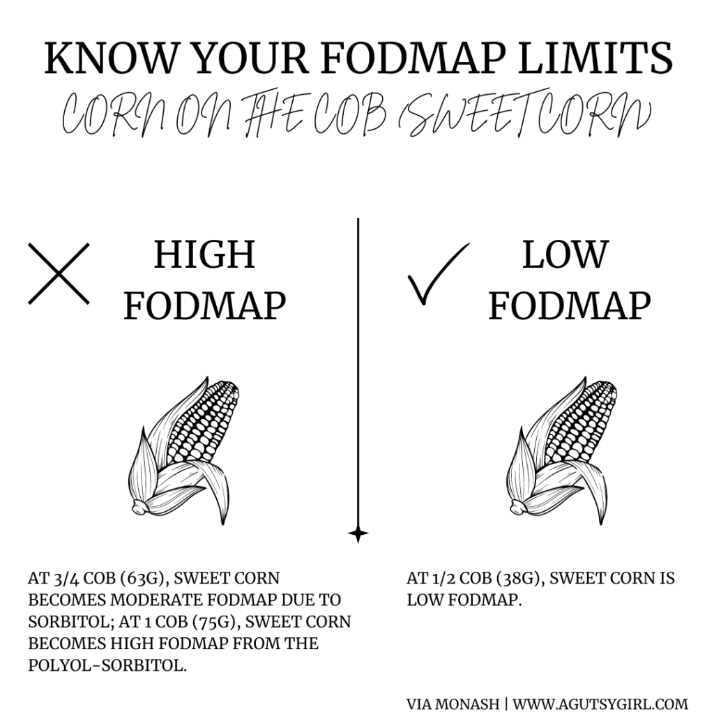 corn on the cob FODMAP status agutsygirl.com #corn