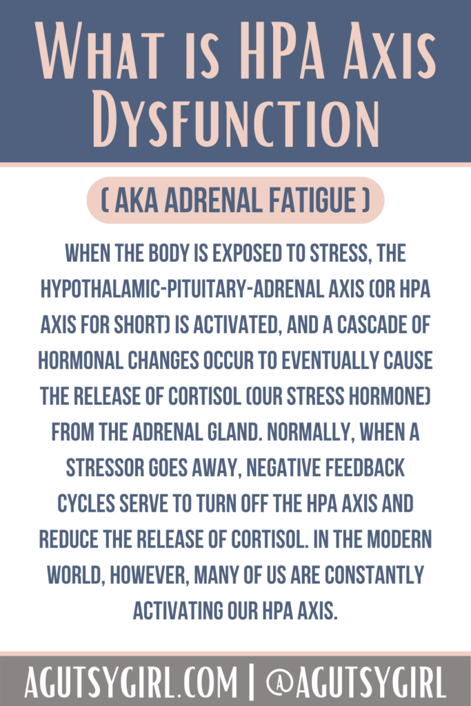 HPA Axis Dysfunction agutsygirl.com #hpa #adrenalfatigue