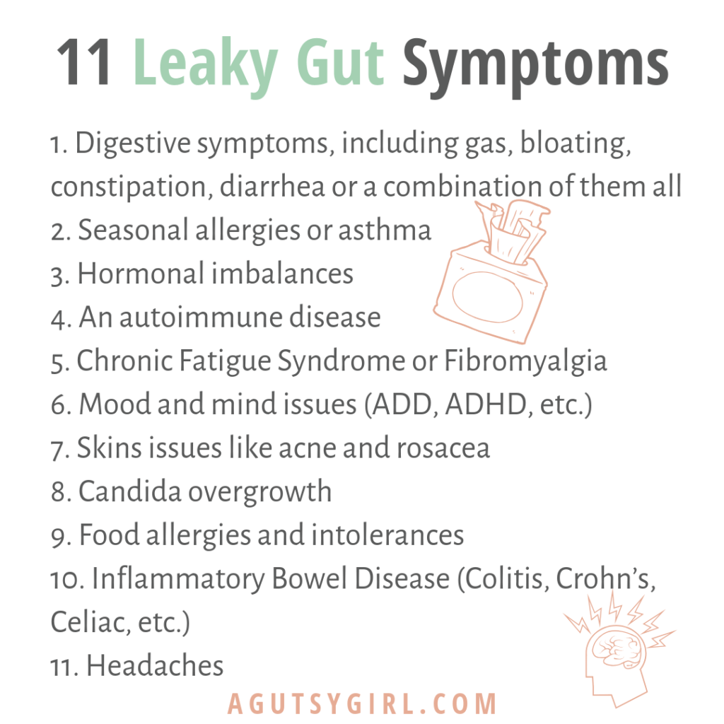 11 Leaky Gut Symptoms What is Leaky Gut Syndrome agutsygirl.com #leakygut #guthealth #ibs #gut