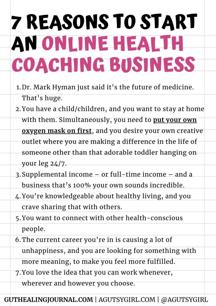 7 reasons to start an online health coaching business A Gutsy Girl agutsygirl.com