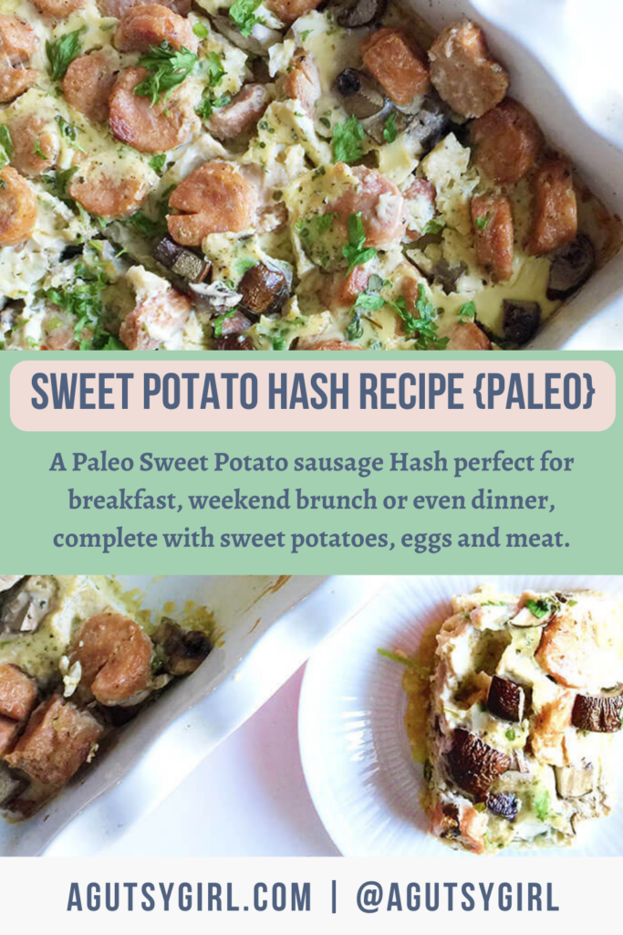 Sweet Potato Hash Recipe {Paleo} agutsygirl.com #sweetpotato #glutenfreebreakfast