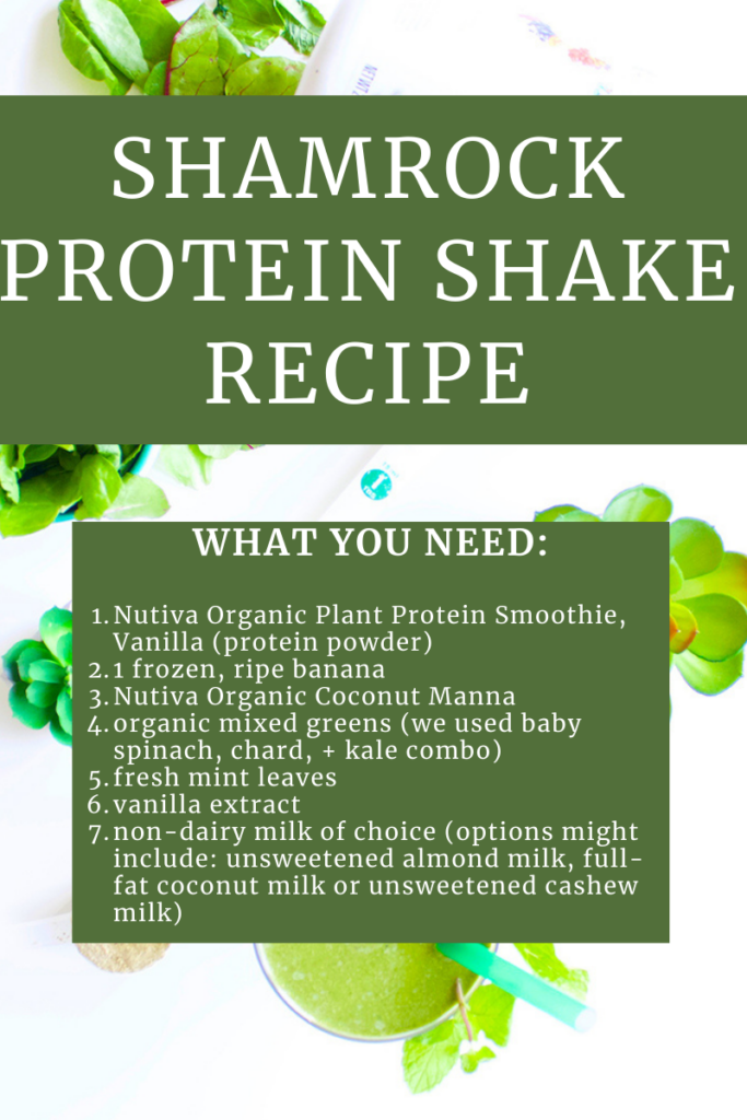 Shamrock Protein Shake Recipe agutsygirl.com