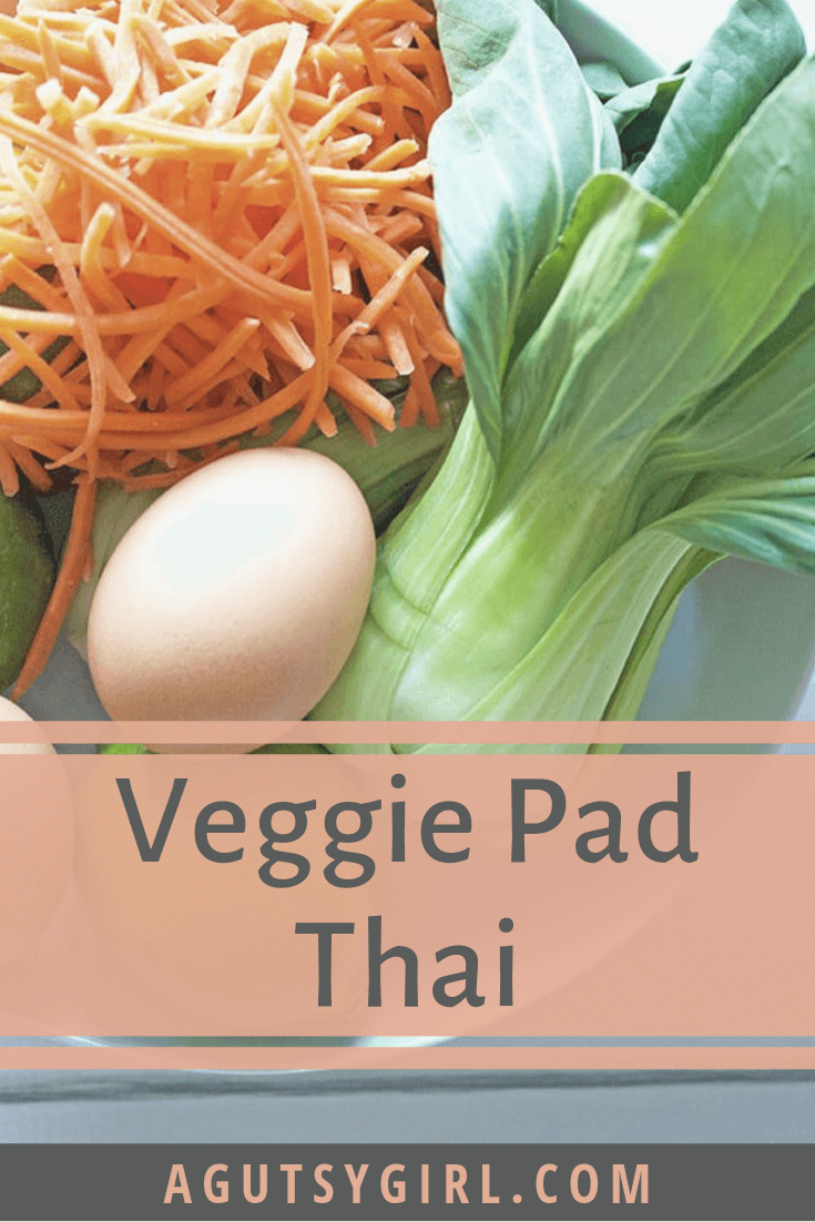 Veggie Pad Thai agutsygirl.com #vegetarianrecipes #padthai #glutenfree